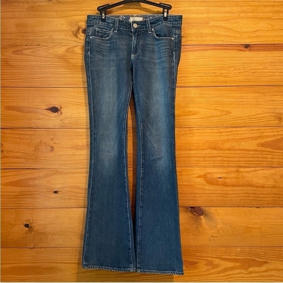 Paige Hollywood Hills Mid Rise Bootcut Stretch Denim Jeans 27 - Picture 1 of 12